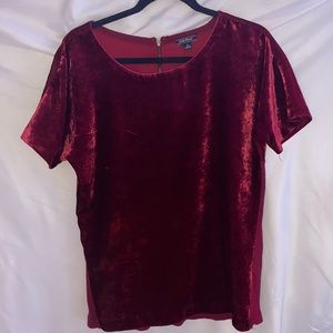 Velvet red top